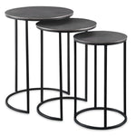 Uttermost Erik Industrial Nesting Tables with Antique Nickel Tops