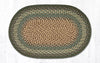 Dark Green Oval Jute Rug – Hand-Braided Natural Fiber Rug