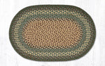 Earth Rugs Dark Green Oval Braided Rug – Durable Handcrafted Natural Fiber Floor Mat