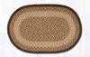Farmhouse Jute Oval Rug – Hand-Braided Chocolate & Natural Earth Rugs Accent