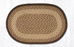 Earth Rugs Oval Braided Rug – Chocolate & Natural Tones, Handcrafted Jute Rugs