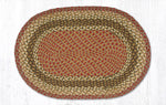 Earth Rugs Olive, Burgundy & Gray Oval Braided Jute Rug – Handcrafted Rustic Farmhouse Accent Rug