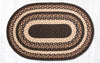 Farmhouse Oval Rug – Earth Rugs 20"x30" Braided Jute in Mocha and Frappuccino Tones