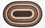 Earth Rugs Mocha/Frappuccino Oval Braided Rug – Handwoven Jute, Neutral Farmhouse Style Accent