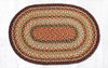 Earth Rugs Mocha & Frappuccino Oblong Braided Jute Rug 20x30 Rustic Accent