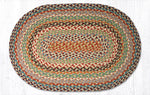 Earth Rugs Oval Accent Rug – Multi Color Handwoven Braided Jute Rustic Farmhouse Style