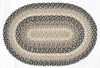 Gray, Sand, and Ivory Oval Braided Rug