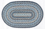Denim Blue Oval Braided Jute Rug – 30" by Earth Rugs
