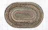 random color oval rug