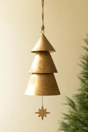 antique gold Christmas bell,