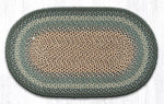 Earth Rugs Dark Green Oval Braided Rug – Durable Handcrafted Natural Fiber Floor Mat