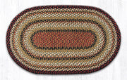 Handwoven Oblong Jute Rug – Mocha and Frappuccino Rustic Farmhouse Entry Rug