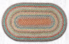 Rustic Farmhouse Oval Braided Rug – Multi Color Handcrafted Jute Small Rug
