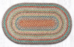 Earth Rugs Oval Accent Rug – Multi Color Handwoven Braided Jute Rustic Farmhouse Style