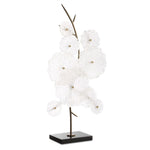 Uttermost Glass Garden Sculpture-Elegant Floral with Golden Stems and Black Marble Base