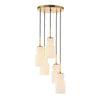 Compact Ceramic Cluster Pendant – Modern 5 Light Fixture