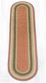 Earth Rugs Olive, Burgundy & Gray Oval Braided Jute Rug – Handcrafted Rustic Farmhouse Accent Rug
