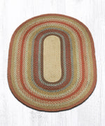 Earth Rugs Oval Braided Rug – Honey, Vanilla & Ginger Colors, Hand-Braided Jute Rugs