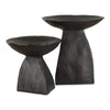 Uttermost Matte Dark Brown Bold Organic Shape Shadow Pedestal Bowls, Set of 2