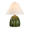 Renna green fluted ceramic table lamp