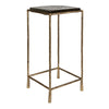 Hammered gold iron accent table