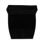 Nearly Natural 0814-MD-S1-BK 11.75” Fluted Metal Square Planter