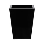 Nearly Natural 0815-SM-BK 13” Classic Square Metal Planter, Black