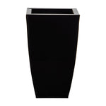Nearly Natural 0818-S1-BK 13” Tapered Square Metal Planter, Black