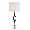 Black cordless LED buffet lamp