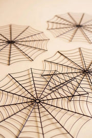 black spider web placemat