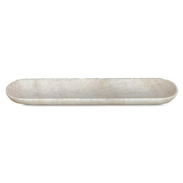 Uttermost Sculpted Onyx Outdoor Bowl With Elegant Rectangular Design and Rounded Ends