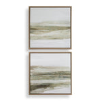 All Of A Sudden Framed Abstract Wall Art Set of 2  Earthy Horizon Design 25.5" H by Uttermost
