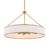 Algiers 8 Light Fabric and Iron Drum Pendant for Dining Rooms