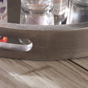 Vintage-Inspired Decorative Tray – Antiqued Silver with Mirrored Interior