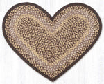 Heart-Shaped Braided Jute Rug 30" – 100% Natural Jute, Handmade Look by Earth Rugs