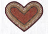 Earth Rugs Burgundy Mustard Braided Jute Heart Rug – Rustic Farmhouse 20x30