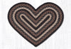 Farmhouse Heart Braided Rug – 20"x30" Rustic Mocha and Frappuccino Jute Accent