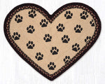 Earth Rugs Eco-Friendly Dog Paw Print Heart Jute Stair Tread – 20"x30"