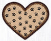 Rustic farmhouse heart shaped jute cat area rug