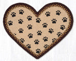 Earth Rugs Eco-Friendly Cat Paw Print Heart Jute Stair Tread – 20"x30"