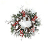 Melrose Snow Mixed Pine Berry Wreath 20"