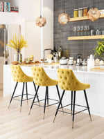 Zuo – Piccolo Yellow Counter Stool, 36.4