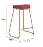 Zuo – Bree Counter Stool Pair, 26.2