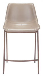 Zuo Modern faux leather kitchen island chairs – Magnus set of 2 with curved seat design