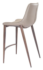 Zuo Modern indoor bar chairs – Magnus faux leather stools in warm tones, set of 2