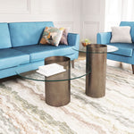 Compact Round Side Table for Living Room or Bedroom