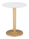 Small Round Dining Table for Two with Gold Base