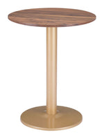 Faux Wood Pedestal Table for Kitchen or Cafe