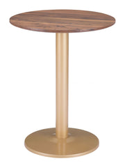 Faux Wood Pedestal Table for Kitchen or Cafe