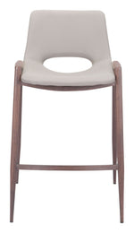 Zuo Modern Beige And Walnut Counter Chairs For Kitchen Island